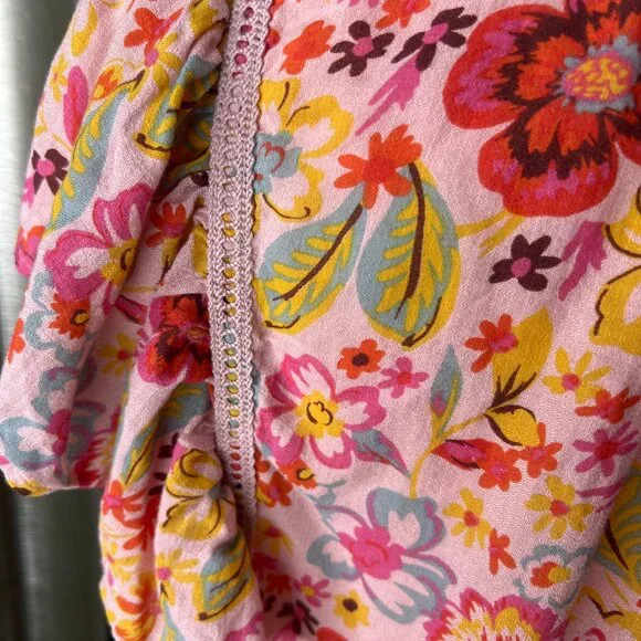 Lucky Brand Medium Women's Floral Tank Top with Tie - Picture 4 of 8